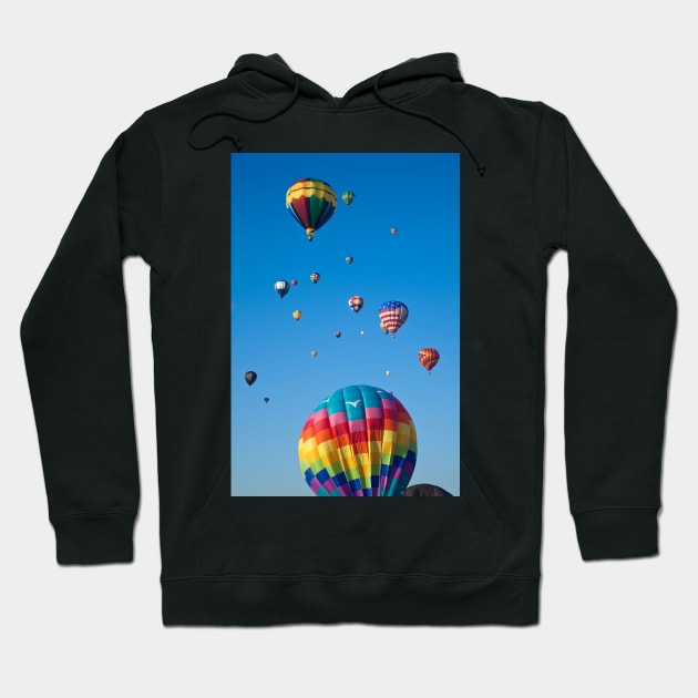 Vibrant Hot Air Balloons Hoodie by somadjinn